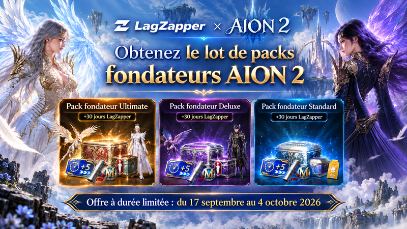 AION 2 Founder’s Pack-Bundles mit 30 Tagen LagZapper-Mitgliedschaft